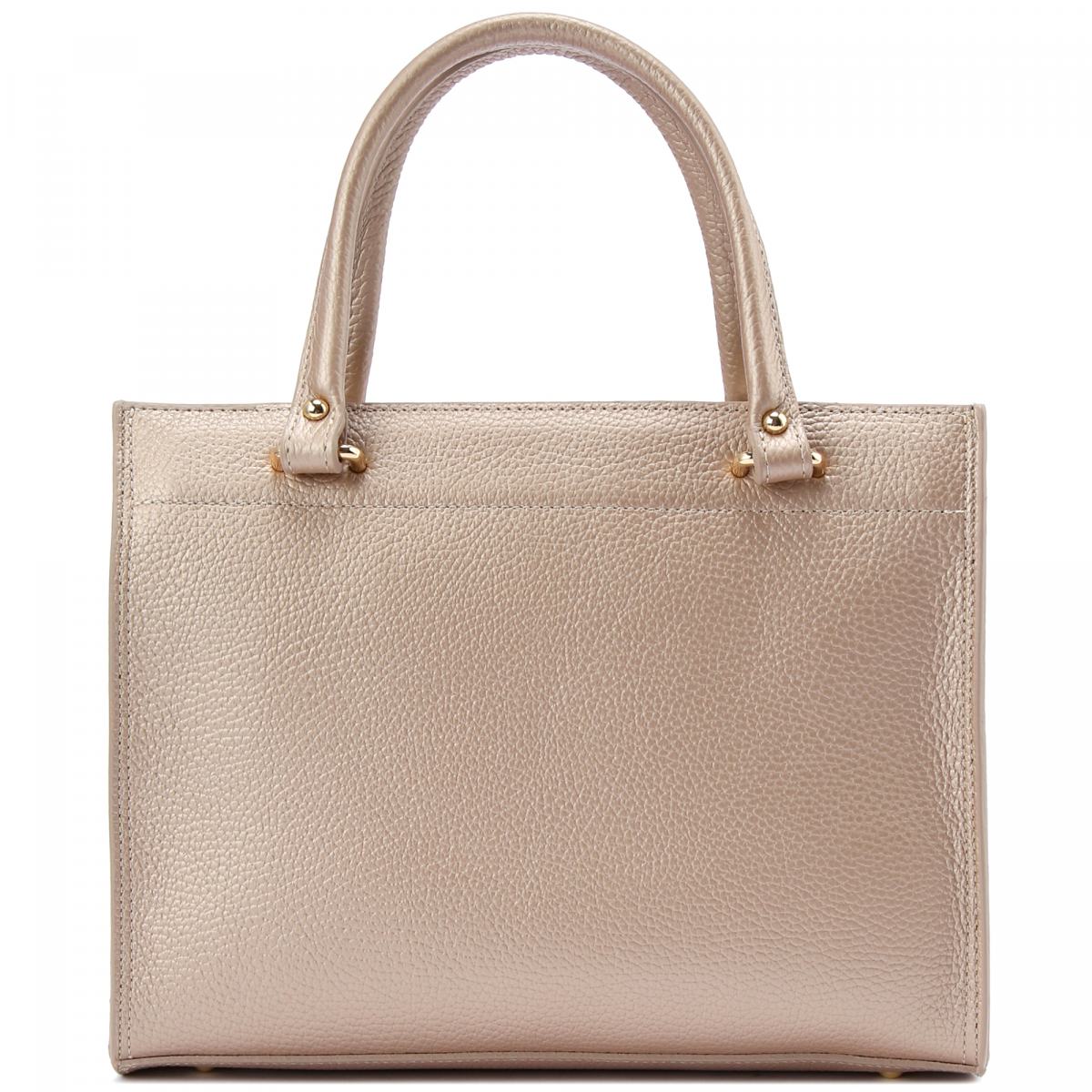 Lancaster Grained Leather Champagne In Nude