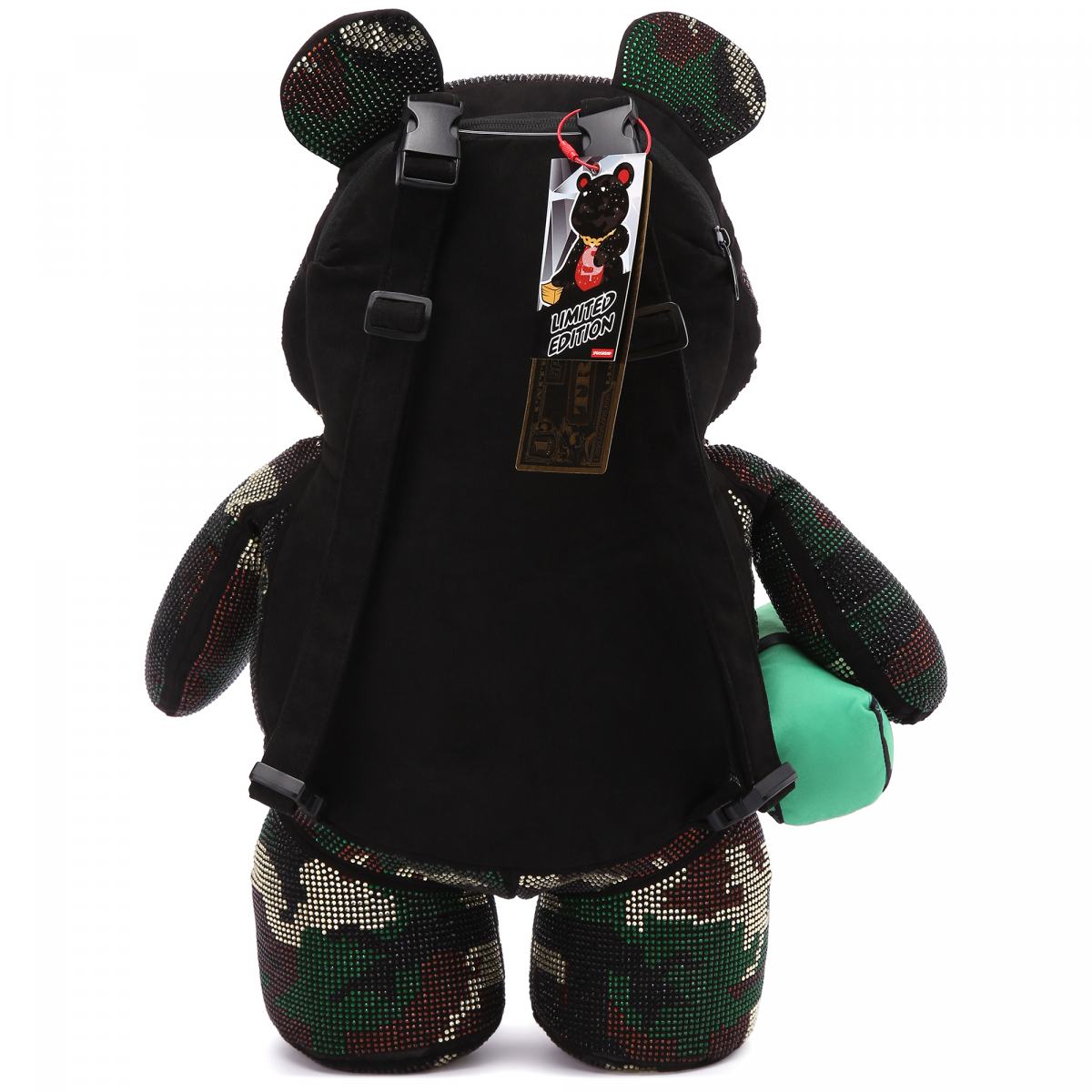 Рюкзак SPRAYGROUND Mystery bear eco mix green купить в интернетмагазине NO ONE