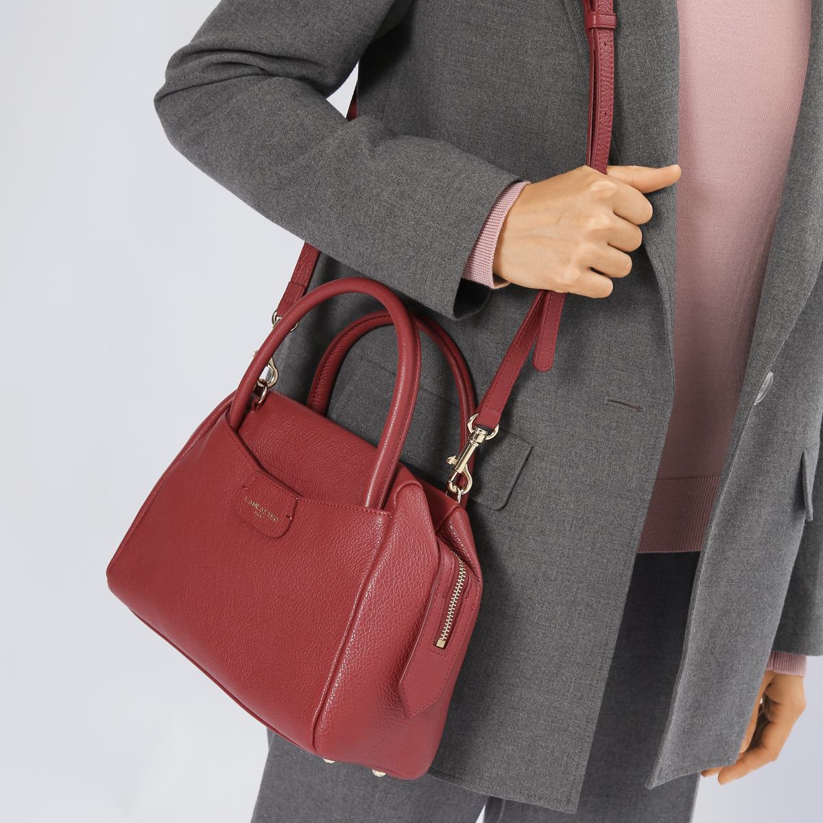 Сумка Lancaster 529-82 grained leather rouge red купить в интернет ...