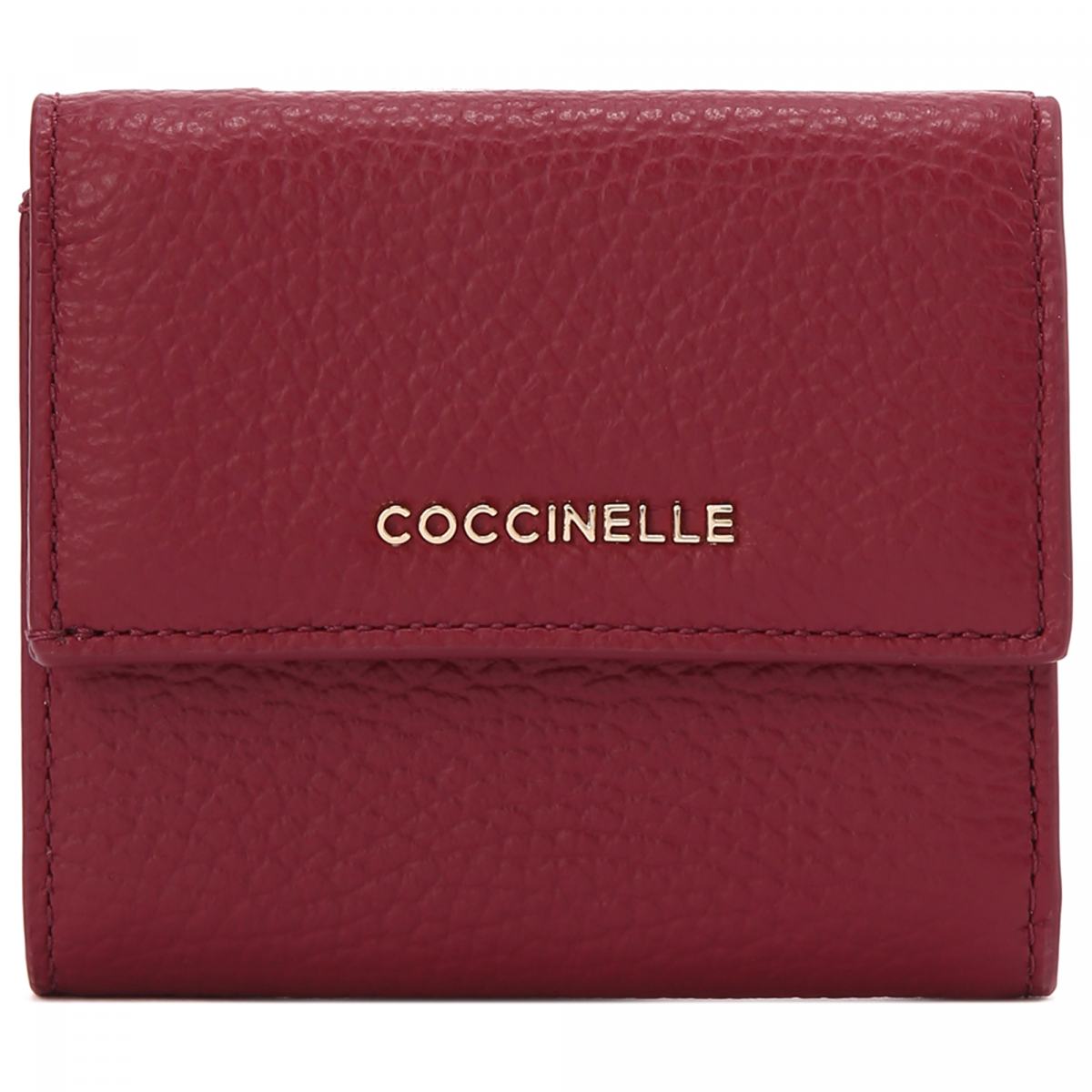 Coccinelle E2 MW5 11B8 01 grained leather garnet red