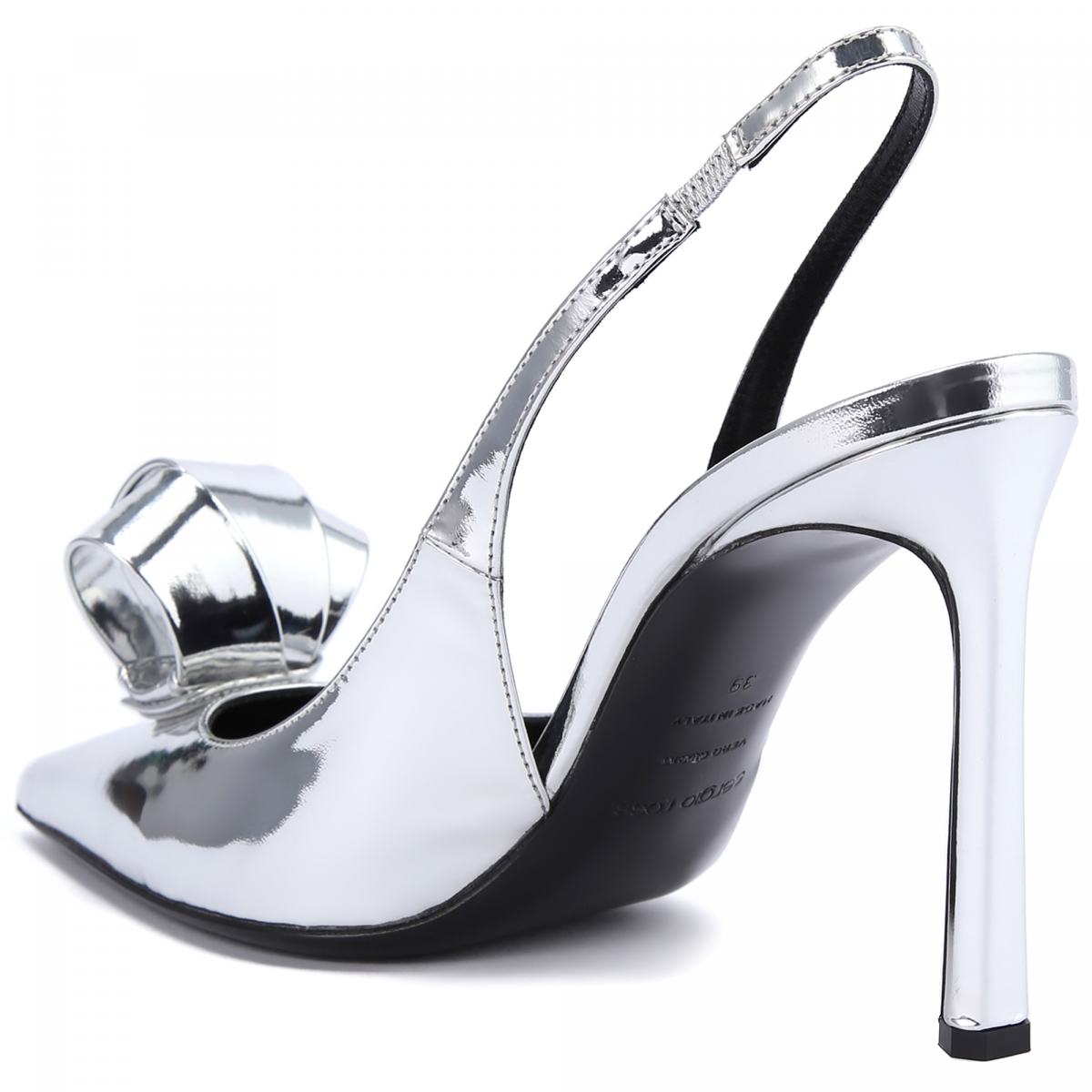 Туфли Sergio Rossi B03480 vitello specchio argento купить в интернет ...