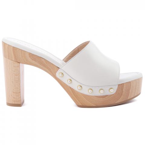 Босоножки Stuart Weitzman Pearl clog 85, цвет белый, размер 38